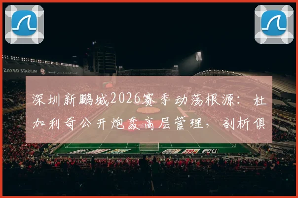 深圳新鹏城2026赛季动荡根源:杜加利奇公开炮轰高层管理,剖析俱乐部决策失误如何毁掉球队